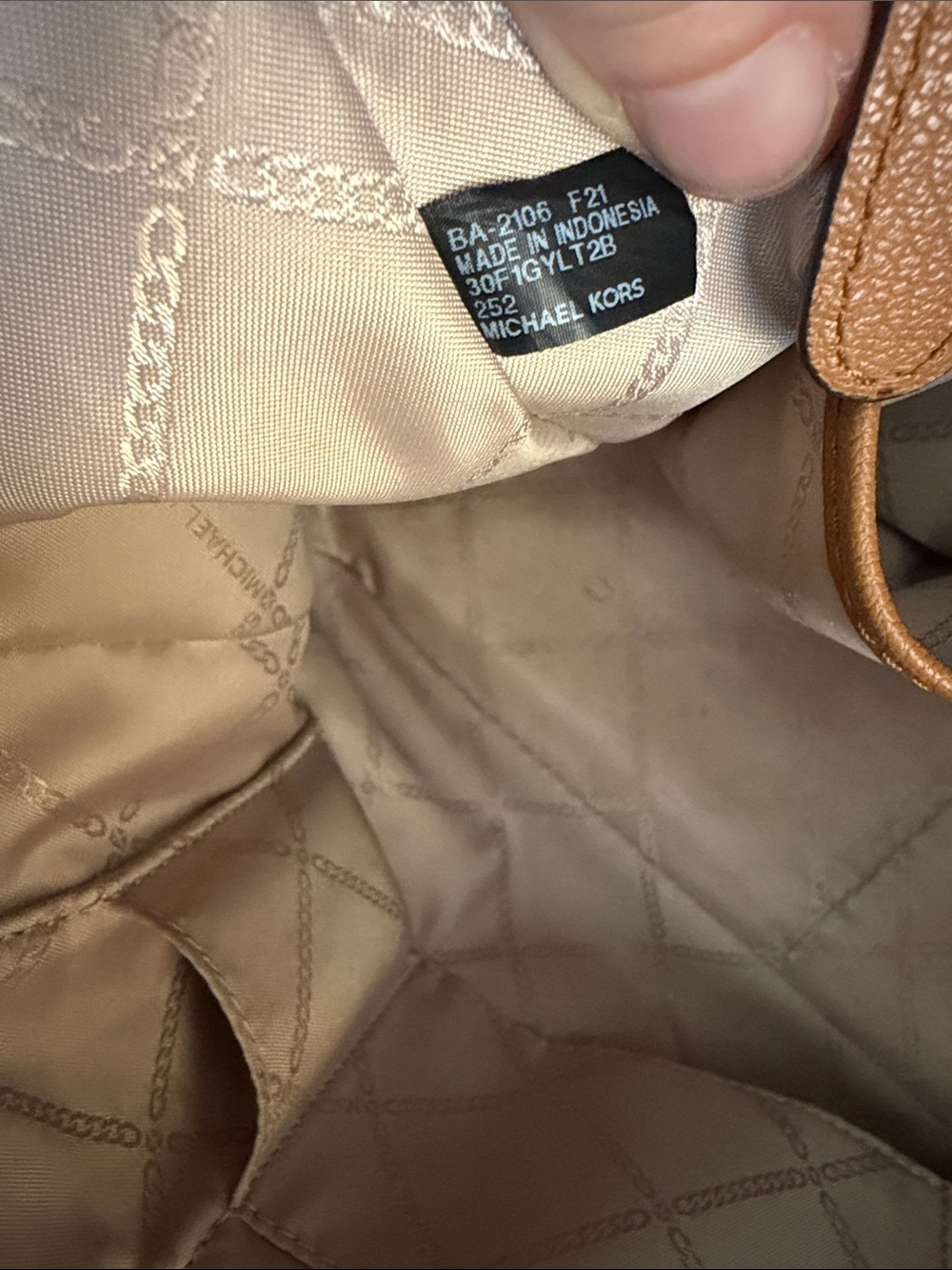 Michael Kors Brown and Tan MK Signature Tote - Picture 7 of 8
